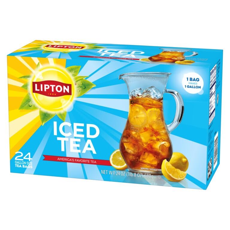 Lipton Unsweetened Iced Tea Bags, Gallon-Sized Zero Calories, 24 Total Tea Bags - image 3