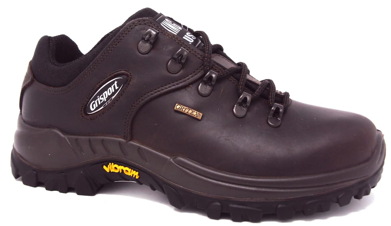 Grisport 10309D69G Braun Dakar Trekking Made in Italy Vibram-Sohle Futter GRITEX wasserdicht Metallösen, braun, 45 EU