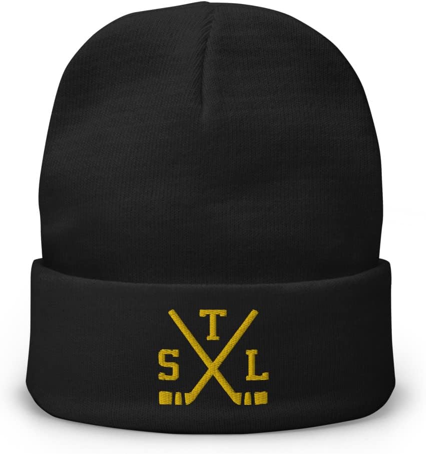 St. Louis Hockey Sticks Retro STL Winter Beanie Cap Hat
