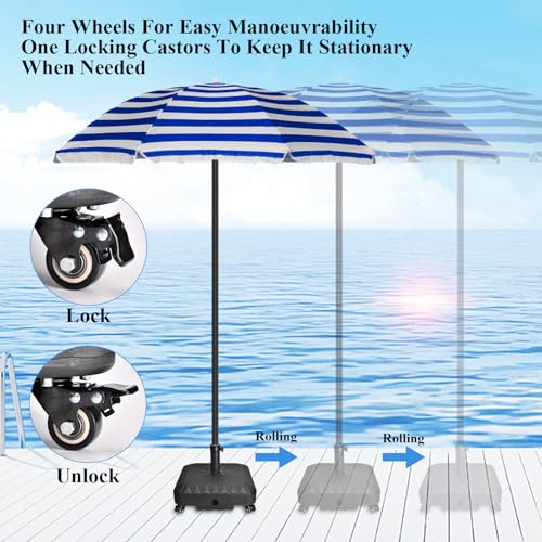 Poteau de parasol stable de 35mm à 48mm grâce au support lestable 23L - 6