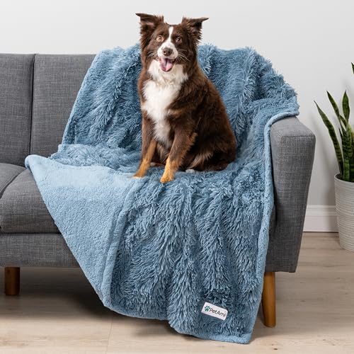PetAmi Waterproof Dog Blanket for Couch Protector Throw, 40x60 Light Blue