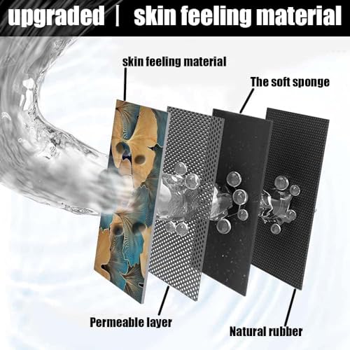 Image of FIGMENT 3D Anti-Slip Water Absorbent Bathroom Mat | Quick Dry Rectangular Bath Mat for Home, Kitchen Doorway, Office & Entryway Use | Soft, Odour-Free & Easy Clean Floor Mat (60x40 cm)