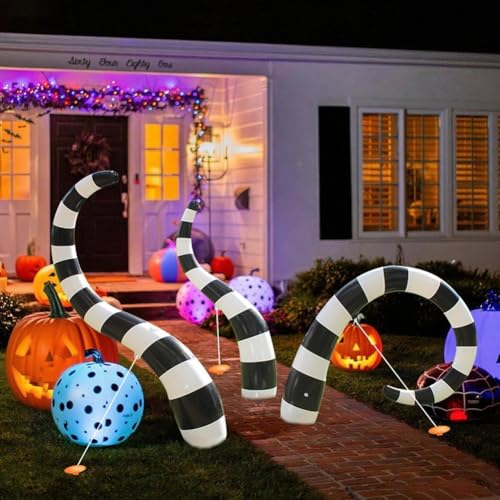 Ver de sable gonflable Halloween géant et résistant pour pelouse extérieur - 3