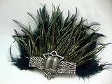 Scarab Bug Feather Hair Clip