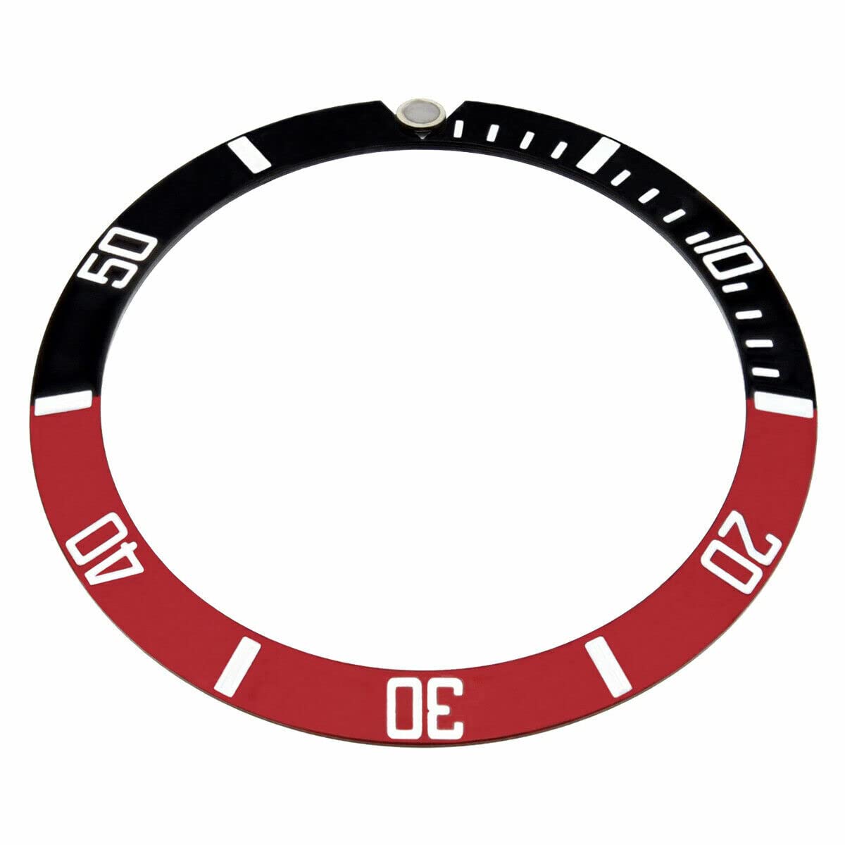 Ewatchparts Submariner Bezel Insert Compatible With Rolex 16610, 16800 Black/Red Coke