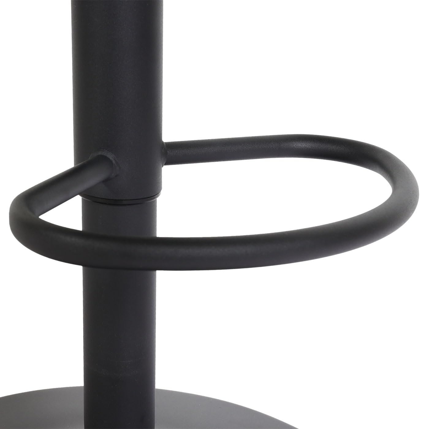 Mendler HWC-M67 - Taburete giratorio con reposabrazos, reposapiés giratorio, tela, hierro FSC®, color gris oscuro y negro