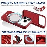 SHIELDON Prawdziwa Skóra Etui do iPhone 18 Pro/17 Pro 6,3", Retro Czerwony