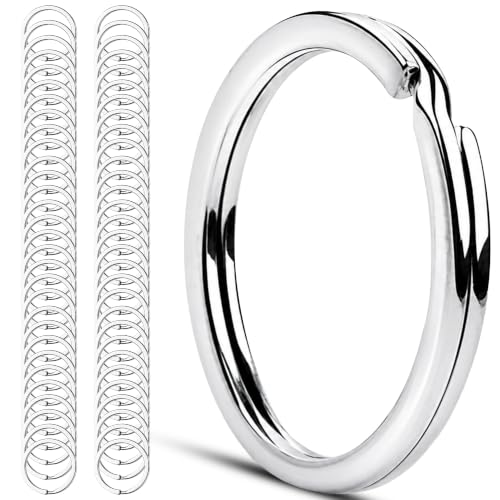 Image of Crest Heavy Duty 316L Stainless Steel Split Key Rings, 1.18 inch 30mm, 50 Pcs