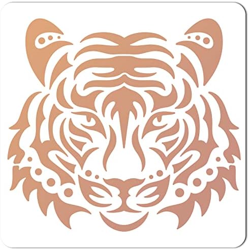 Amazon.com : Tiger Head Stencil - Tiger Face Stencil, Stencil of Tiger ...
