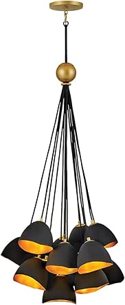 Hinkley Nula Fifteen Light Cluster Pendant, Shell Black
