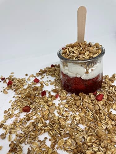 Boka Food - Crunchy Strawberry Granola  Low Sugar -Low Fat  High in Fibre  Vegan  Great for Gut Health  Healthy Everyday Breakfast  (1 x 400g)