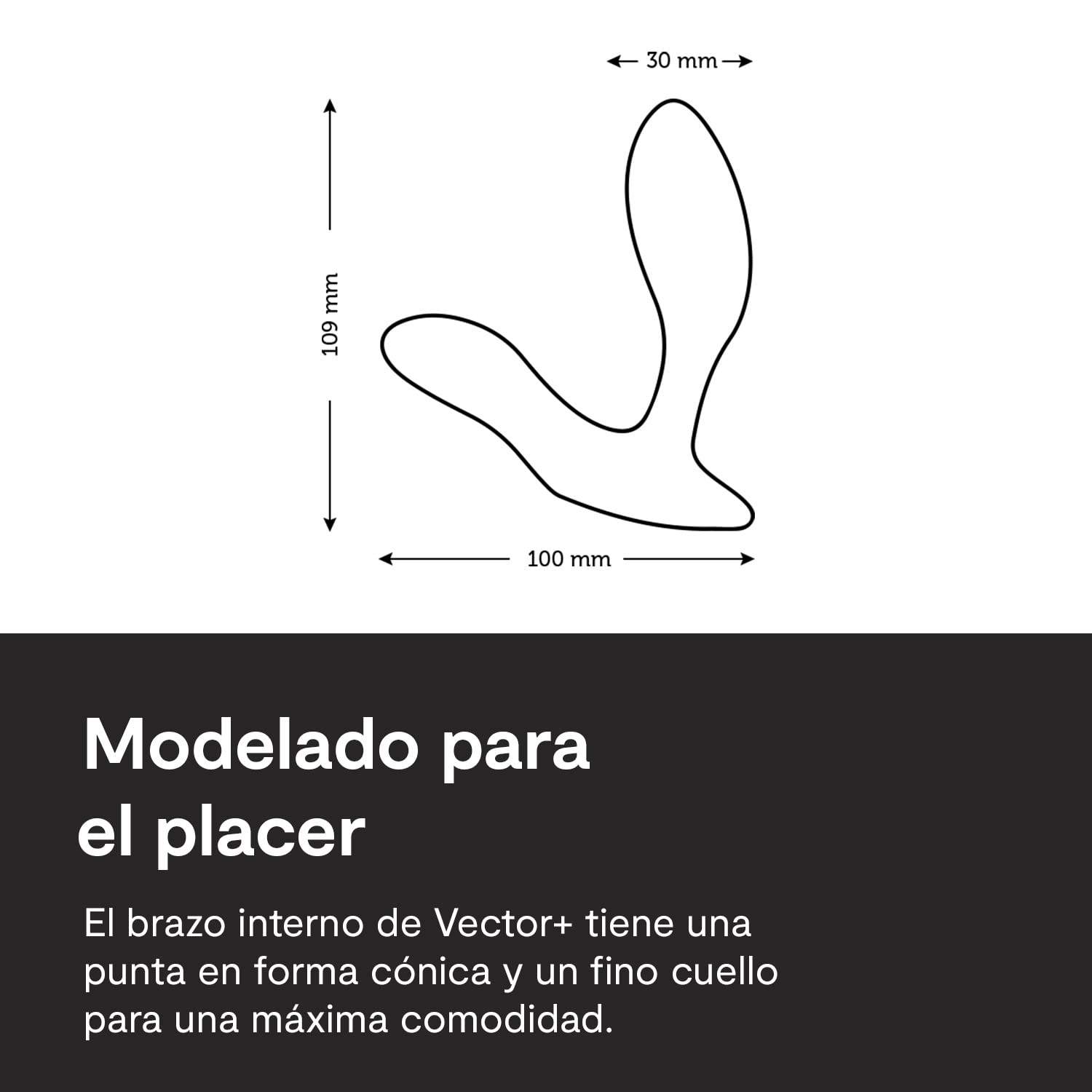 We-Vibe Vibrador de próstata Vector+ con aplicación y control remoto Black One Size