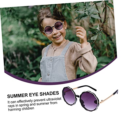 VANZACK 1Pair Round Frame Sunglasses Eye Shades for Boys and Lightweight UV Protection Summer Eyewear Soft Nose Design for Outdoor Activities and Parties4