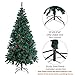 femor 6ft Artificial Christmas Tree Xmas Pine Tree Decorated with Pine Cones, Red Berries, Baubles for Indoor and Outdoor, House, Office, School(6FT)