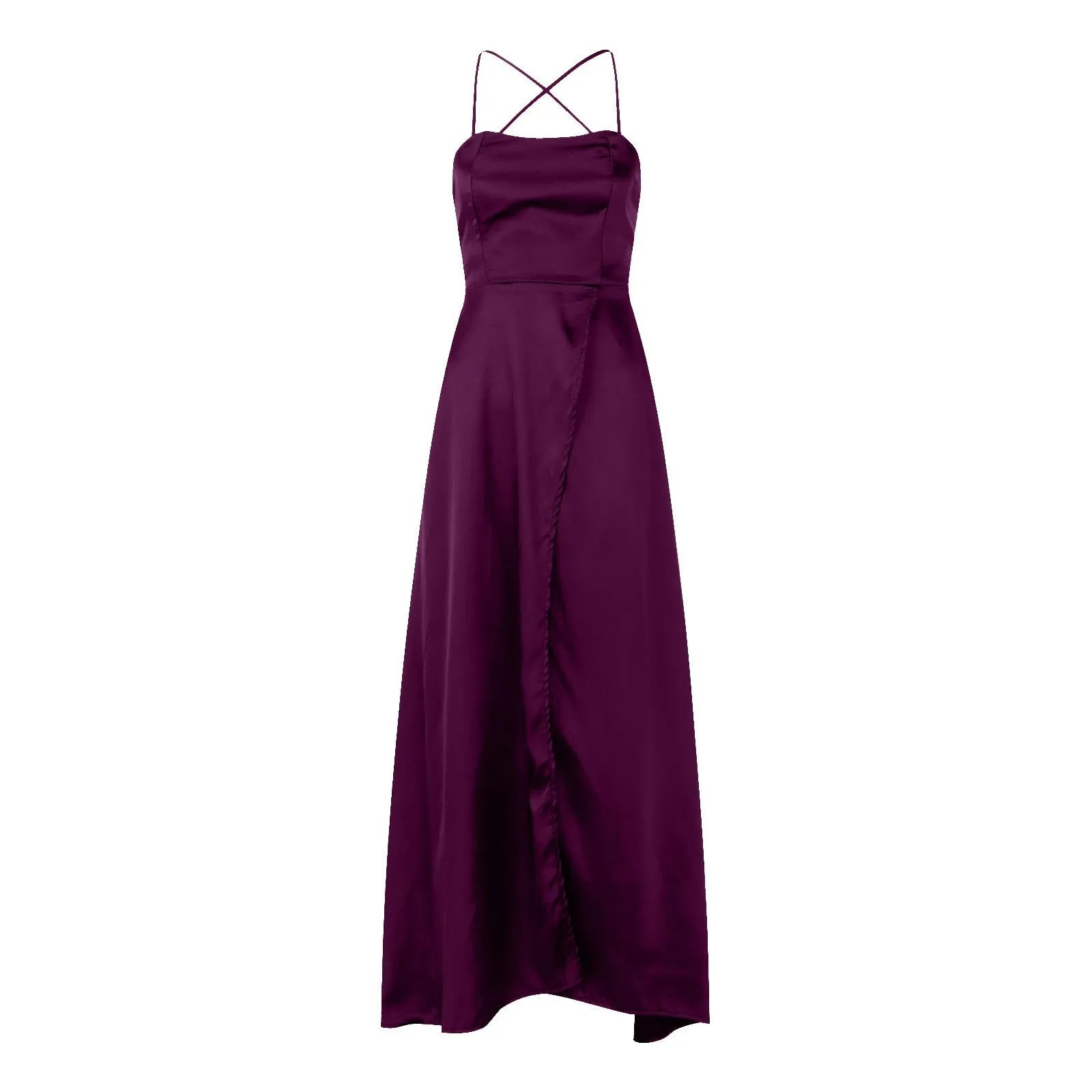 Abiti da Ballo divisi Abiti Eleganti da Donna Party Night Abito da Sera Lungo Formale Abiti con Spalline