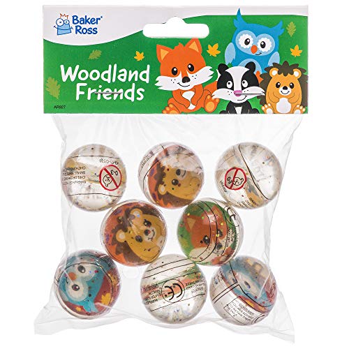 Baker Ross Glitzer-Flummis „Waldfreunde“ für Kinder – perfekt als kleine Partyüberraschung für Kinder (8 Stück)