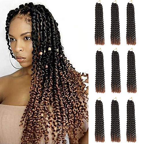 9 Packs Passion Twist Hair 24 Inch Passion Twist Crochet Hair Braids Long Bohemian Water Wave Crochet Hair for Black Women