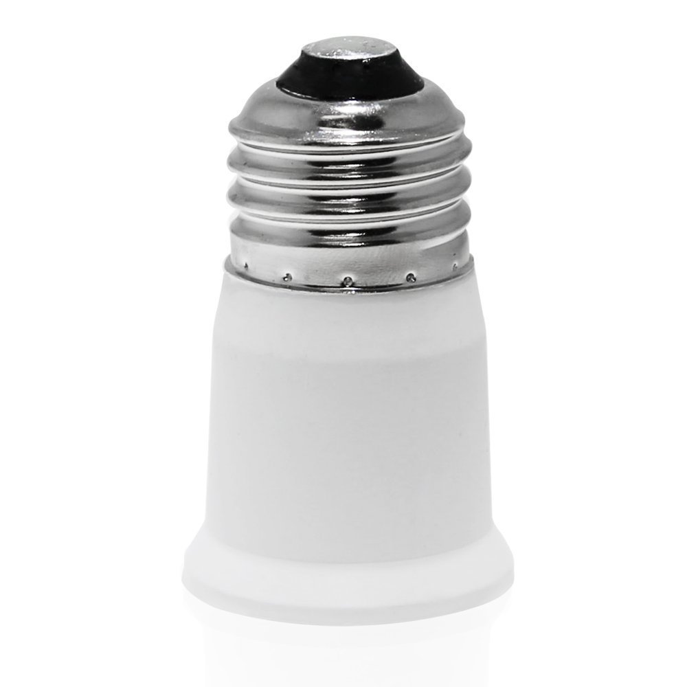 TWDRTDD 12-Pack E26 to E26 Socket Adapter, Extends Bulb Base by 1.5 Inches, White, Medium Base, Polybutylene Terephthalate (PBT) Material