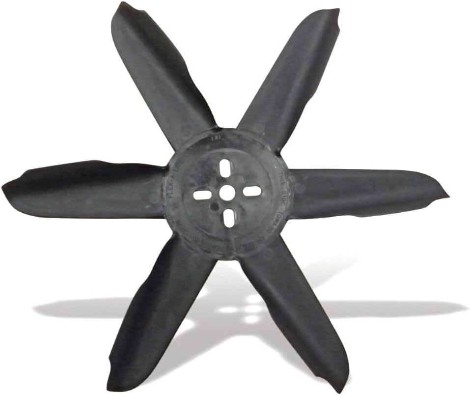 Flex-a-lite 116567 Mechanical Cooling Fan, Nylon, 17 in, 6 Blade, 5/8 in Pilot, Universal Bolt Pattern, Plastic, Black, Each