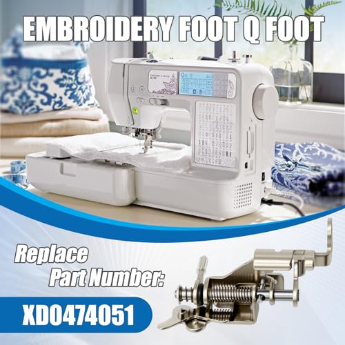 Embellecedor de máquina de coser Embroidery Foot Q para Brother miniatura 2