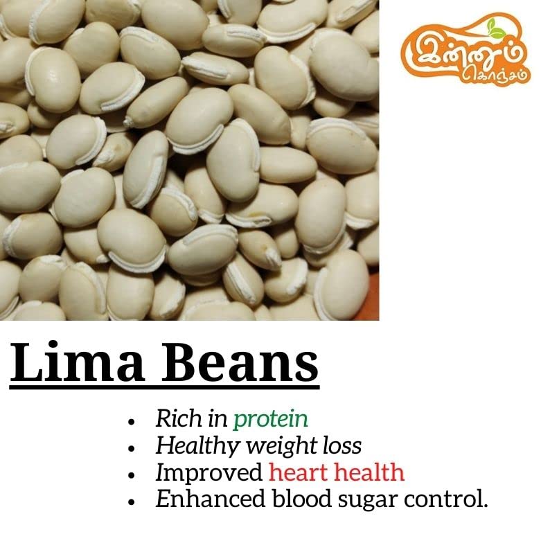 INNUM KONJAM Mochai - 500gm (Vellai Mochai | Lima Beans | Field Beans | Hyacinth | Mochai Kottai Payaru | Balar Dal | 100% Natural, Protein & Fiber-Rich | Gluten-Free | Ideal for Curries, Soups, & Salads) - Image 2 thumbnail