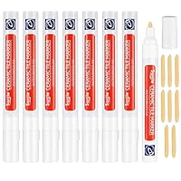 Fugenstift Weiß, 8 Stück Fugenweiß Stift für Fliesen im Badezimmer, Fugen Reparatur Stift mit Ersatzspitze, Reparaturstift für Fliesen Wand Bodenfliesenfuge Boden Küchen und Badezimmern