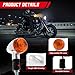 INNOGLOW Motorcycle Turn Signal Lights, Chrome Bullet Front Rear Blinker Indicator Light Blubs for Harley Kawasaki Suzuki Yamaha Motorcycle Street Standard Custom Bike Cruiser Bobber Chopper (2 PCS)