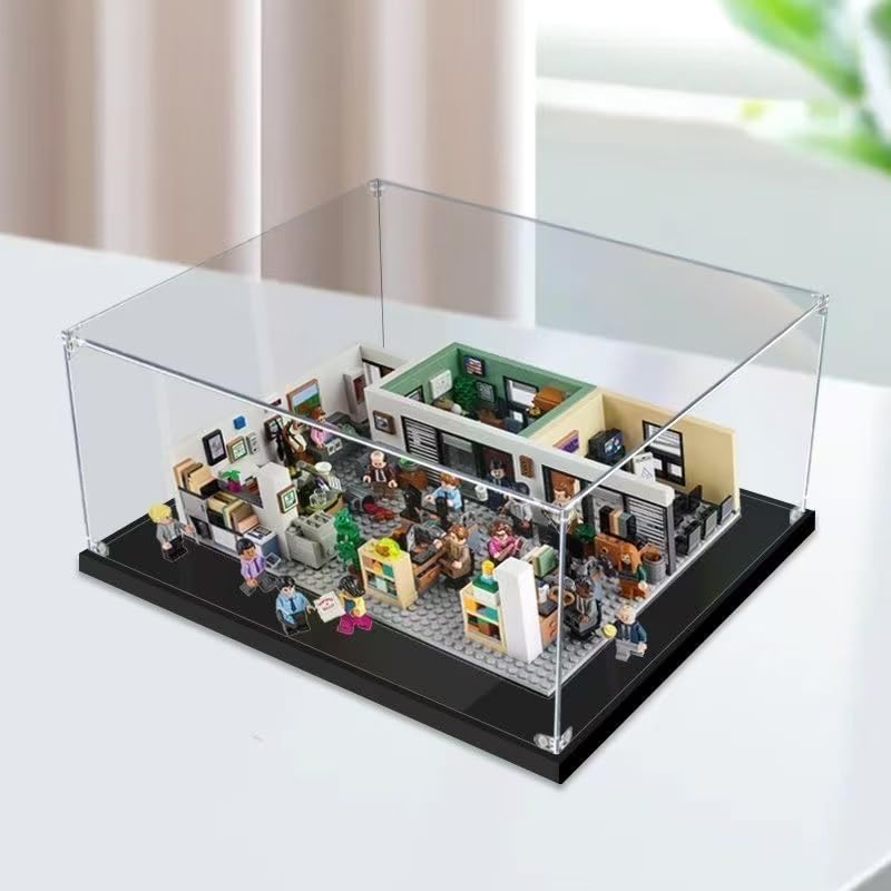 3MM Display Case for Lego 21336 The Office Building Set,Dustproof Clear Display Case Compatible with Lego 21336(Not Include The Model)