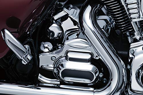 Kuryakyn 6950 Transmission Shroud/Covering For 2009-16 Harley-Davidson Touring & Trike Motorcycles With Stock Head Pipes, Chrome #TOP4