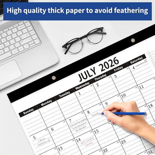 Image of Desk Calendar 2026-2027,July 2026 to December 2027, Desk calendar 2026-2027 with to-do list,2027 Calendar 18 Months,Calendar 2026-2027-17 inch x 12 inch for Home or Office.