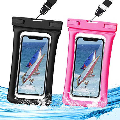 Waterproof Phone Pouch Floating,IPX8 Universal Waterproof Case,Homearda TPU Clear Dry Bag Compatible for iPhone Xs Max/Xr/X/8/8plus/7/7plus6/6s Galaxy Note Google Pixel up to 6.5