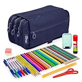 📚 ¡AHORRA TIEMPO Y DINERO EN LA VUELTA AL COLE!: Hemos diseñado el pack ahorro ColePack 2022, para que te olvides de ir a comprar el material escolar de tus hijos en el que hemos incluido todos los utensilios necesarios, más un estuche de tres cremalleras amplio y resistente, para poder organizar todo el material a vuestro gusto.