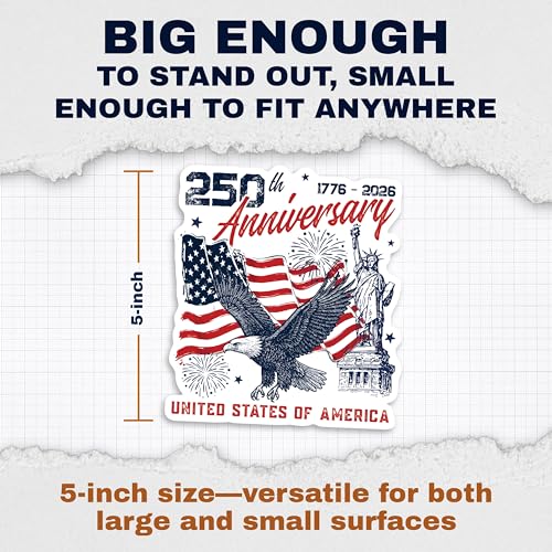 2 Pack Imanes Decorativos Eagle USA 250 Años 5" miniatura 2
