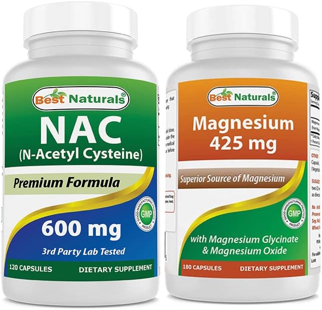 NAC 600 mg y glicinato de magnesio 425 mg