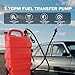 16 Gallon Portable Fuel Gasoline Diesel Tank Caddy with 12V Transfer Pump & FREE Premium Dust Cover for Cars, Lawn Mowers, ATVs, Boats & More
