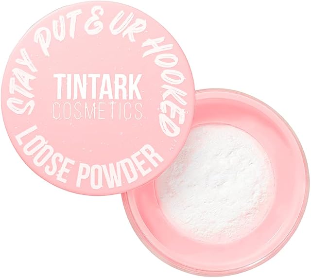 TINTARK Stay Put & Ur Hooked Loose Powder for Face, Baking Powder, Loose Setting Face Powder, Makeup Setting Translucent Powder, Matte Finish, Reduces Shine, Lightweight, Silky, Smooths, Long Lasting