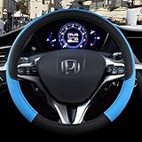 volante multifuncion honda civic 2008 Diseño elegante y atractivo de la cubierta del volante del automóvil, adorna perfectamente su automóvil mientras protege su volante. Añade brillo y glamour a tu coche.