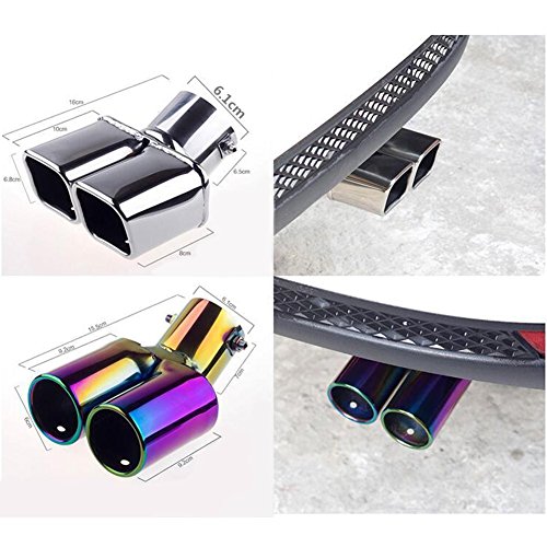 Terminale di scarico doppio, silenziatore