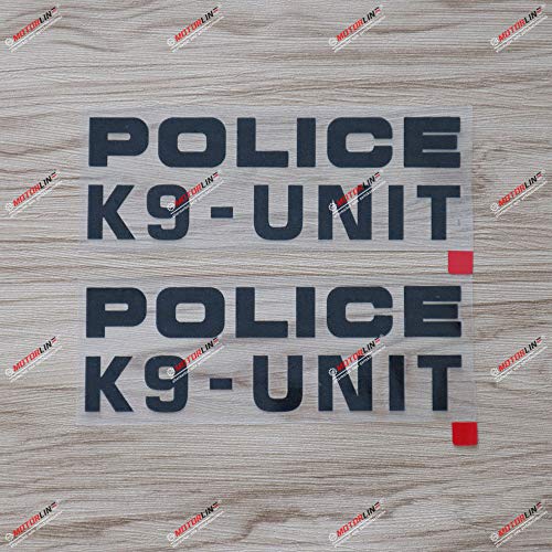 2X Black 6'' Police Dog K9 K-9 Unit Letter Decal Sticker Car Vinyl no bkgrd die Cut