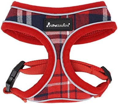 AllPetSolutions Dog Harness - Cool Pet Vest with Back D-Ring for Dog Lead Clips - Mesh Fabric Puppy Harness with Soft Padding - Training Stuff and Supplies for Small, Medium, Large Dogs - S, Black