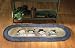 Snowman Christmas Braided Accent Rug
