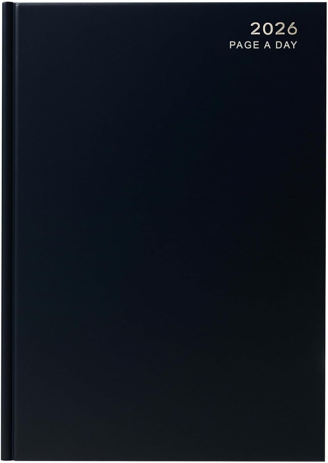 – 2026 A4 Day to Page Diary Black with Full Page for Saturday and Sunday Hardback Cover & Ribbon Marker, Year Planner for Business, Office, Home, Traveling, Organization
