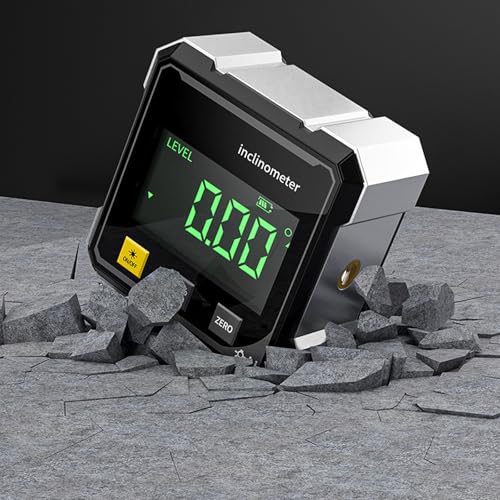 Luminis Precision X1 Wasserwaage Digitaler Winkelmesser Neigungsmesser, 4-Seitiger Magnetischer Digitaler Winkelmesser, LCD-Display Neigungsmesser für Holzbearbeitung