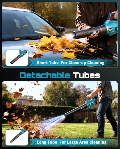 Image of SEESII 40V Leaf Blower Cordless with 2 x 5.2Ah Batteries, 650CFM 160 MPH | Brushless Motor Battery Powered, Turbo Mode & 3 Speeds Control Lightweigh Electric Blower for Lawn Care /Light Snow /Debris