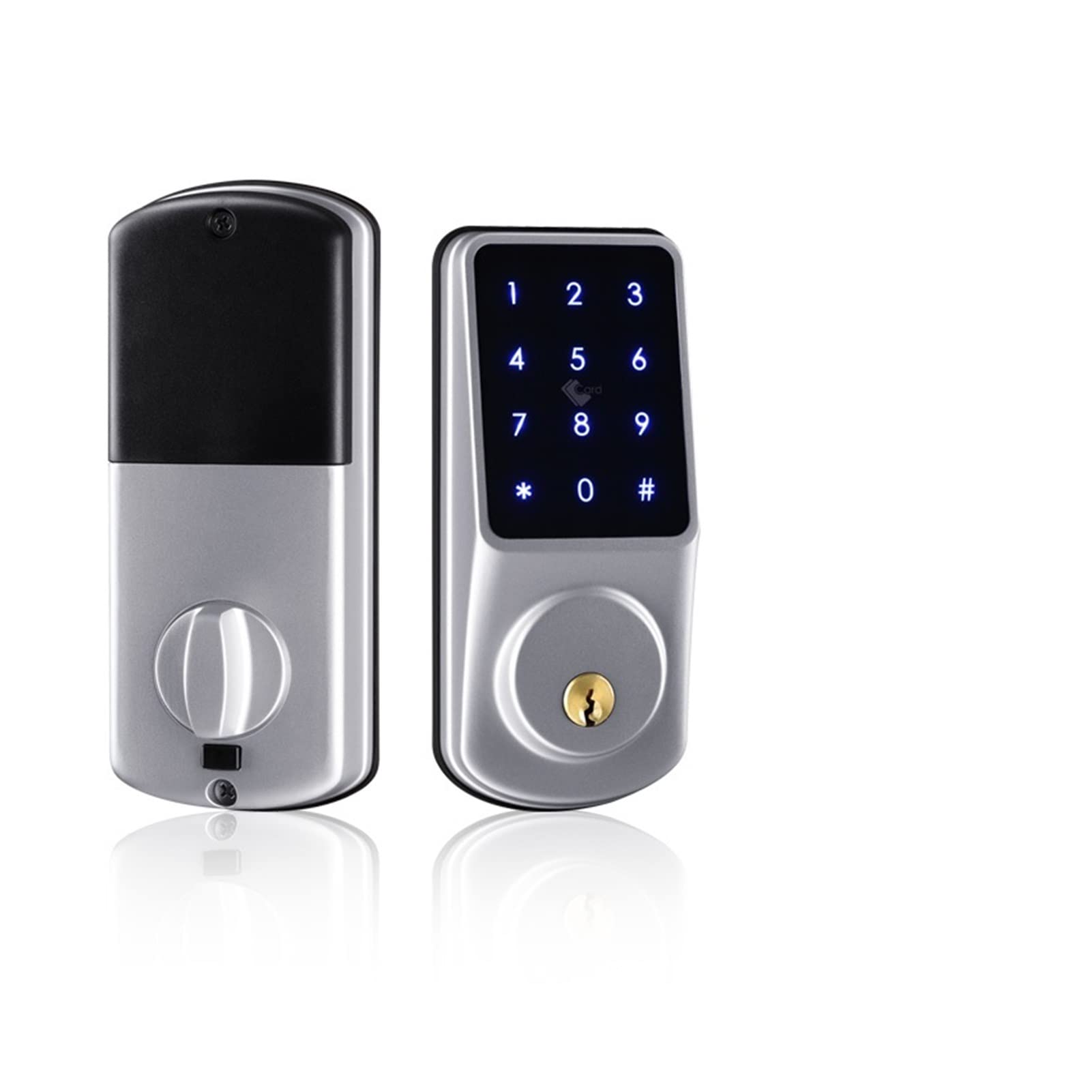 WIFI FECHADURA ELETRONICA Keyless Secure Teclado Control remoto Deadbolt Electronic Digital Smart Puerta Bloqueo con aplicación(Silver)