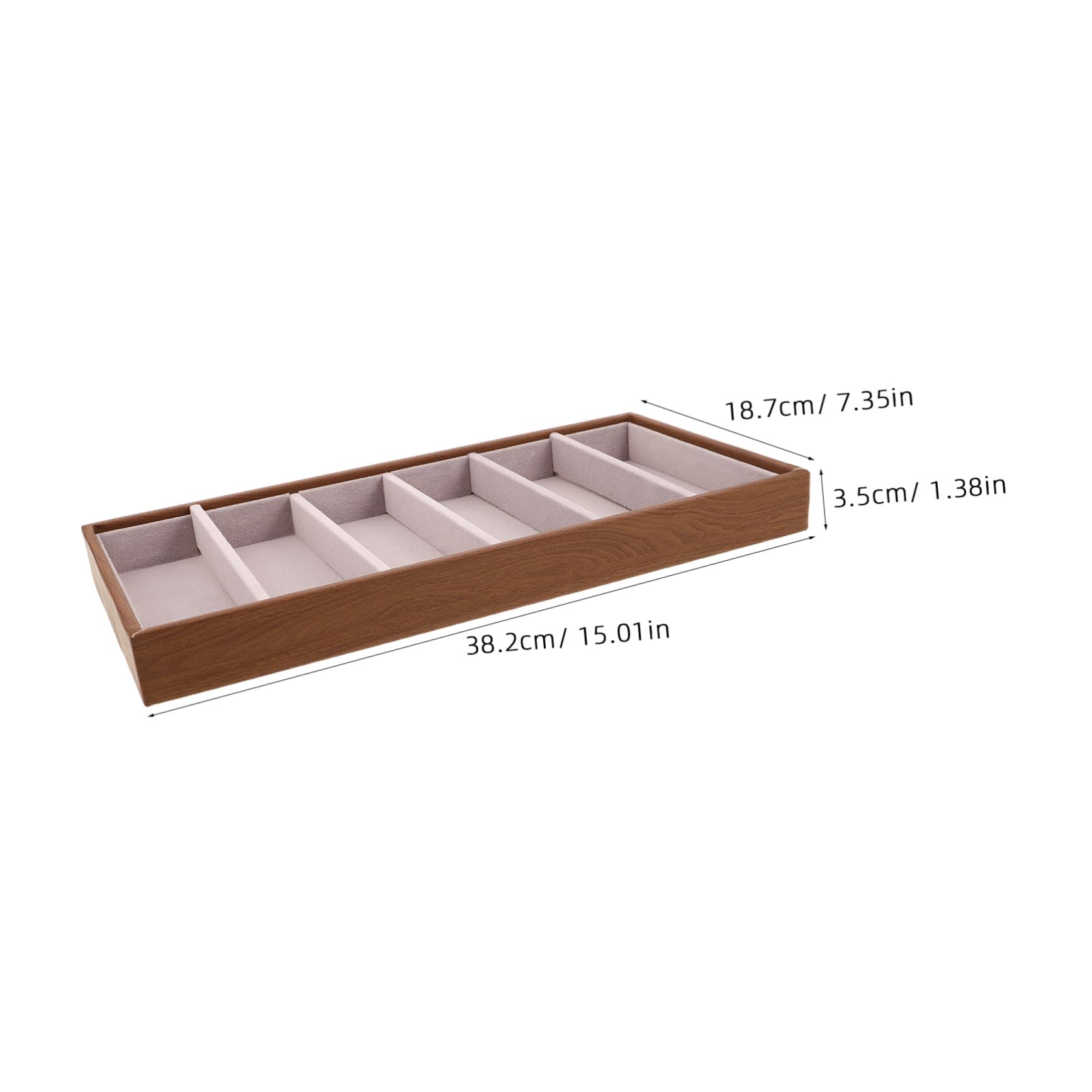 BESTYASH Estante de Exhibición para Guardar Gafas de Sol Caja de Madera para Almacenamiento de Joyas Organizador de Escritorio Compartimentos para Gafas Bandeja Organizadora para Uso
