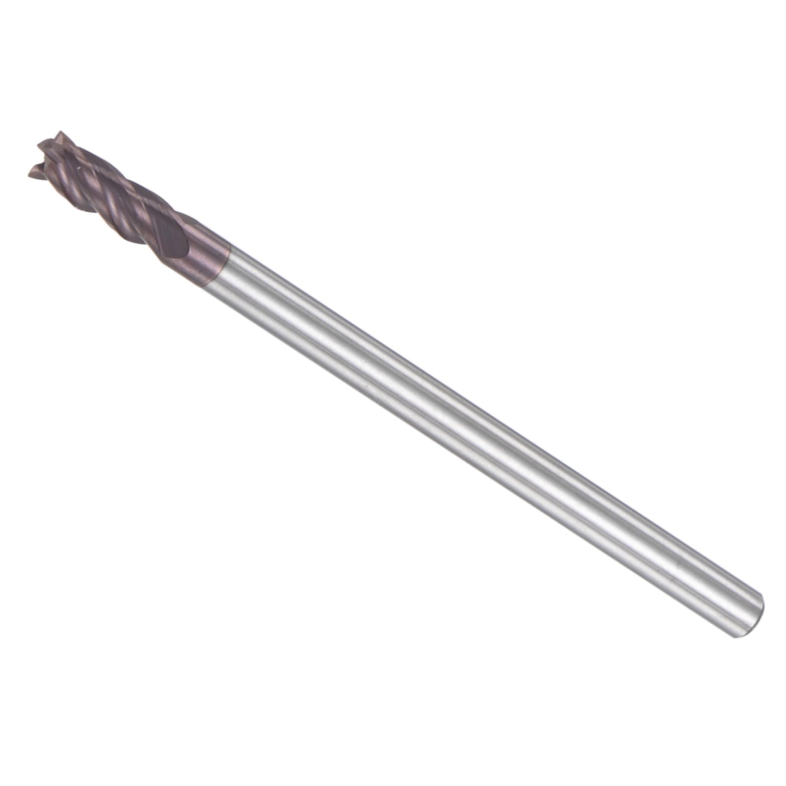 Fraise à Bout Carré, 3mm x 8mm de Coupe, Queue de 3mm, Revêtue d'AlTiN, en Carbure de Micro-Grain M30, 4 Flûtes pour Fraiseuse CNC