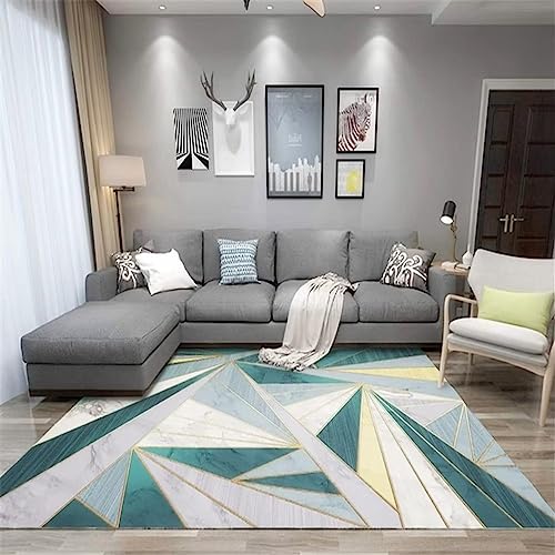 Tapis vert antidérapant motif marbre triangulaire pour sécuriser et décorer le sol - 2