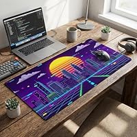 AQQA Tappetino per mouse grande (89 x 43 cm), con base in gomma antiscivolo, sfondo topografico con linee geografiche, per gaming, ufficio, laptop, computer, uomini e donne