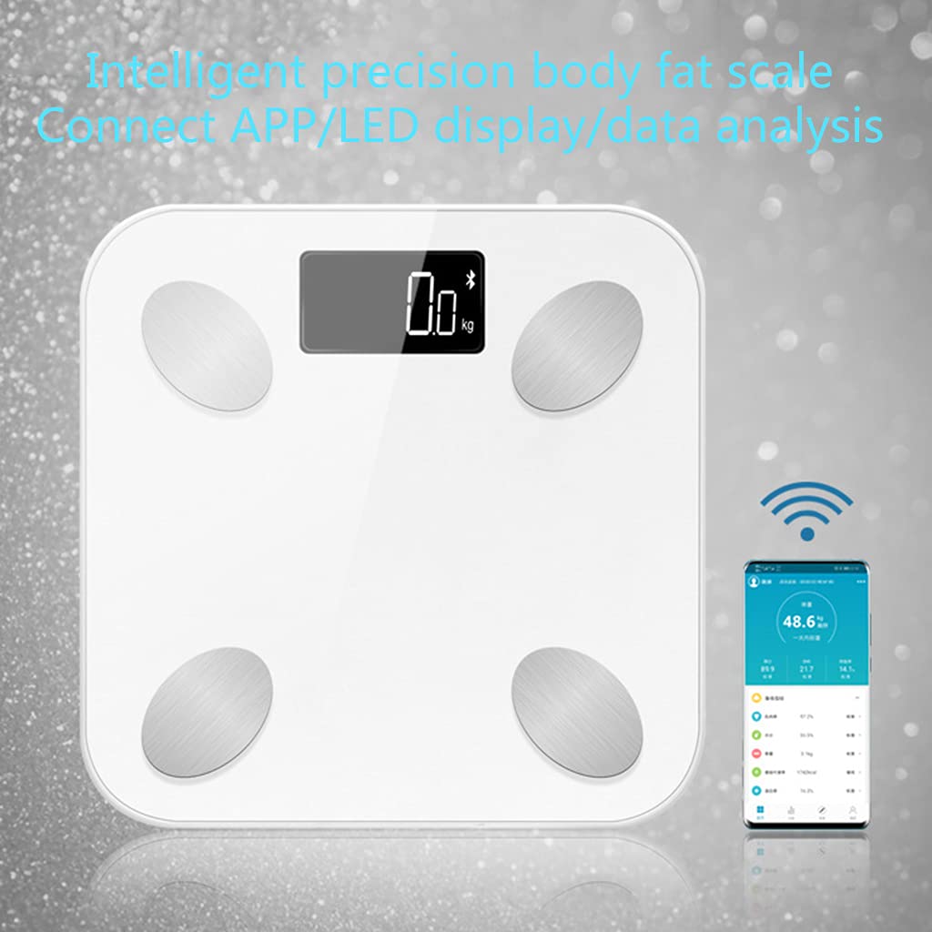 Wi-Fi digitale per composizione intelligente della bilancia con percentuale di grasso corporeo, percentuale di umidità, bilancia muscolare e ossea